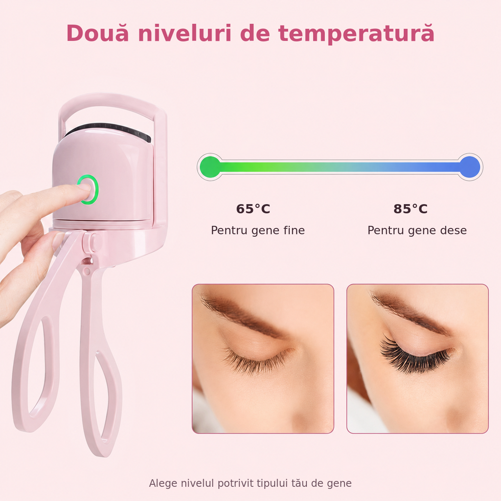 Ondulator de gene încălzit cu USB-C – 2 temperaturi
