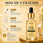 Ser facial MOOYAM cu Aur 24K – Retinol, Vitamina E și Acid Hialuronic